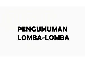 Pengumuman Lomba CTS 2013 Hari-1