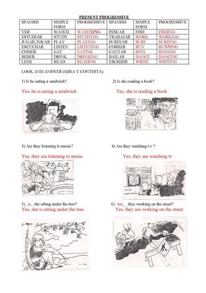 present progressive 1ero