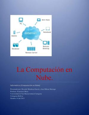 LA COMPUTACIÓN EN LA NUBE - MENDOZA