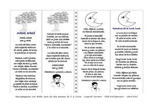 marcapáginas Lorca arbolé y romance luna