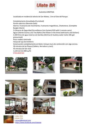Casa en San Mateo Orotina- Alajuela