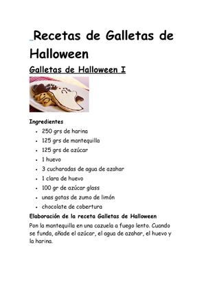 Recetas de Galletas de Halloween