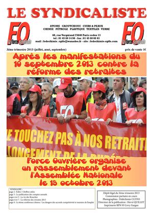 Le Syndicaliste – 3eme Trimestre 2013