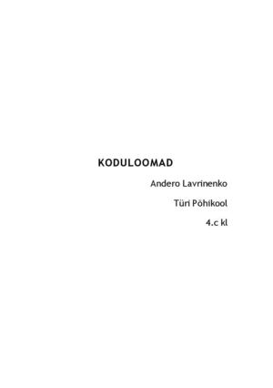 Koduloomad_Andero