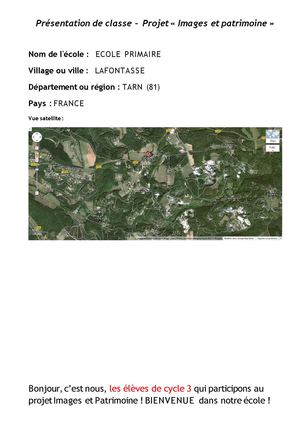 Présentation Ecole de La Fontasse