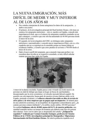 LA NUEVA EMIGRACIÓN