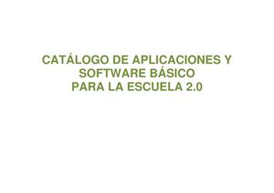 Catálogo de software básico y aplicaciones 2.0
