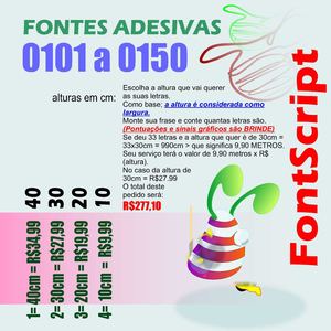Fontes adesivas _ 0101 a 0150