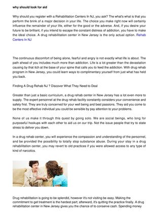Why Should You Register with A  Drug Rehab NJ ?