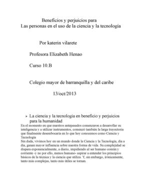 ciencia y tecnologia en beneficios y perjuicios 
