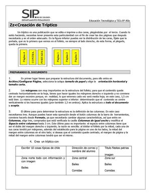 Creacion de tripticos fiestas patrias