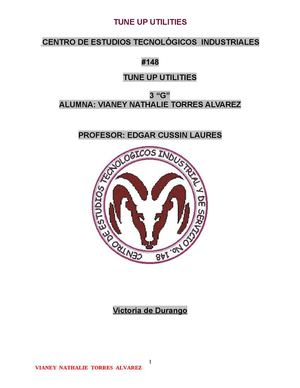 Reporte Tune up utilities