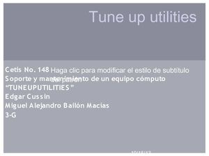Tune up utilities