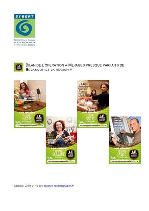 Bilan de l'opération du SYBERT "les menages presque parfaits"