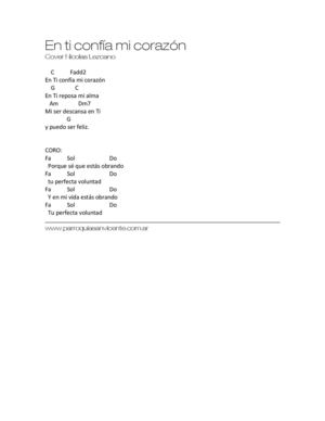 En ti confía mi corazón. Cover Nicolas Lezcano