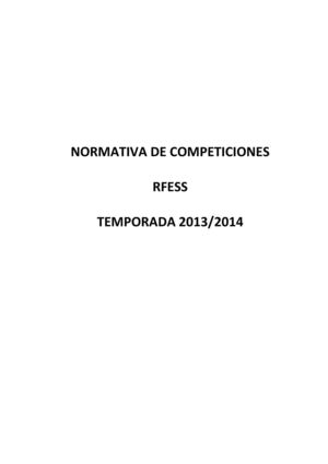 Normativa RFESS 2013/2014