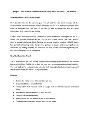 King of Carts is now a Distributor for Silver Wolf 4WD Golf Cart Motors