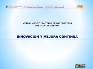 Innovación y Mejora Continua