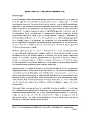 Modelo de Desarrollo Organizacional