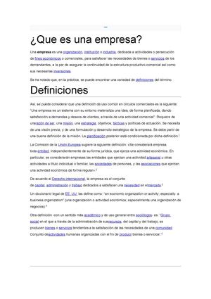 Que es una empresa