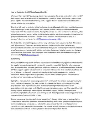 How to Choose the Best SAP Basis Support Provider