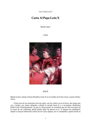 Carta al Papa León X