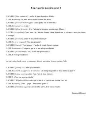 Une scène de dispute. 