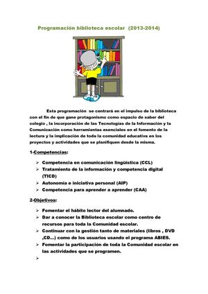 Proyecto biblioteca escolar