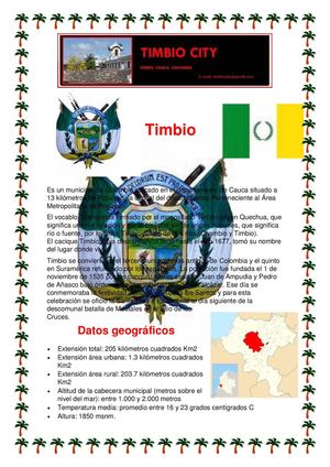 informacion basica de timbio