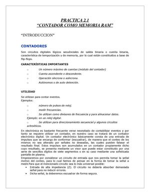 Contador como memoria RAM