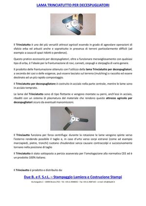 lama trinciatutto per decespugliatori