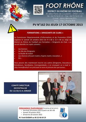 PV 162 du jeudi 17 octobre 2013