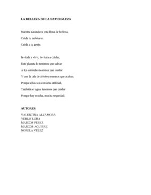 CANCIÓN: LA BELLEZA DE LA NATURALEZA