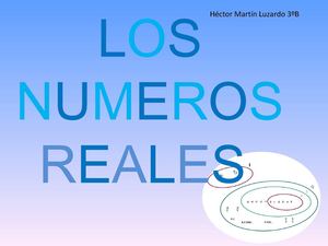 Los Números Reales 3º E.S.O