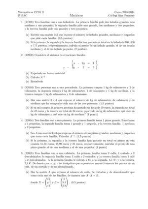 Selectivitat matrius CCSS II