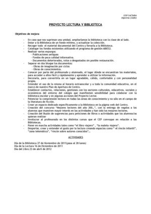 Proyecto lector CEIP Caetaria