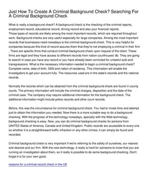 Just How To Create A Criminal Background Check_ Searching For A Criminal Background Check