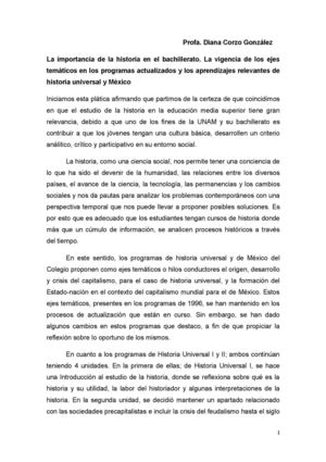 La importancia de la Historia en el Bachillerato