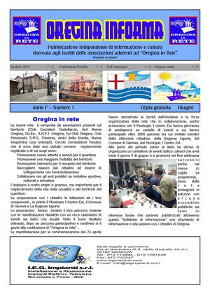 Oregina InForma anno 1 numero 1