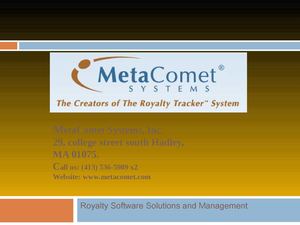 Royalty Software solutions for Accounting and Management
