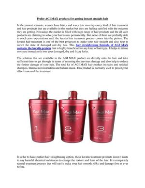 Calameo Prefer Agi Max Products For Getting Instant Straight Hair