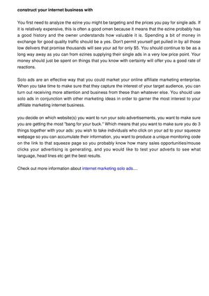 Create Your Online Business With Solo Ads.