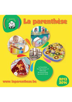 Catalogue La Parenthèse 2013/2014