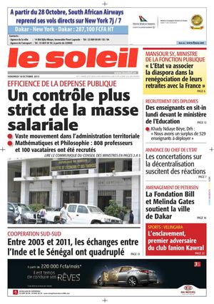 Edition du 18 Octobre 2013