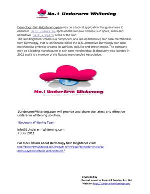  Dermology Skin Brightener Cream Review | Underarm Whitening - Your No.1 Dark Underarms Solution Here