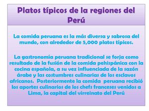 PLATOS TIPICOS DE  COSTA,SIERRA Y SELVA