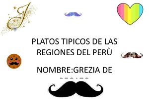 PLATOS TÍPICOS DE COSTA , SIERRA Y SELVA