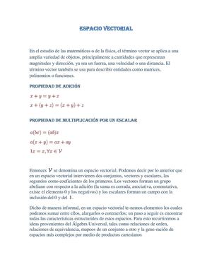 Espacio vectorial