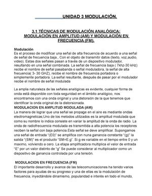 UNIDAD 3 MODULACIÓN