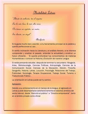Modalidad Letras